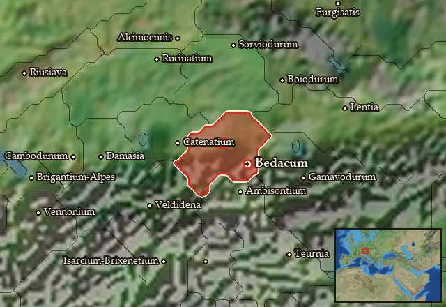 Map of Alaunia-Genaunia and its neighbours