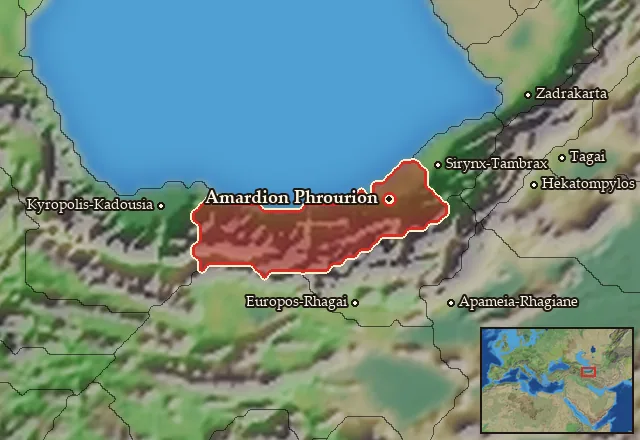 Map of Amardokaia-Anariakaia and its neighbours