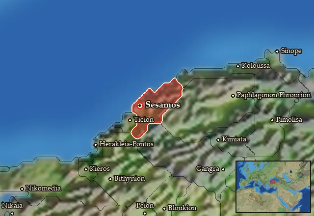 Map of Amastris and its neighbours