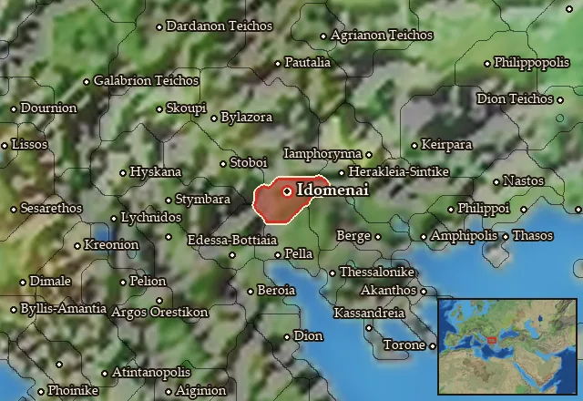 Map of Amphaxitis and its neighbours