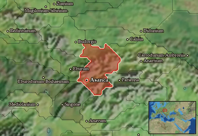 Map of Anartia and its neighbours