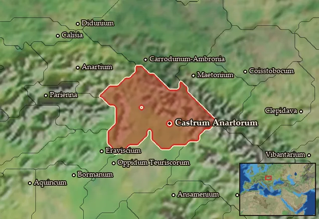 Map of Anartia Orientalis and its neighbours