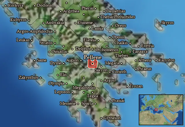Map of Anatolike Achaia and its neighbours