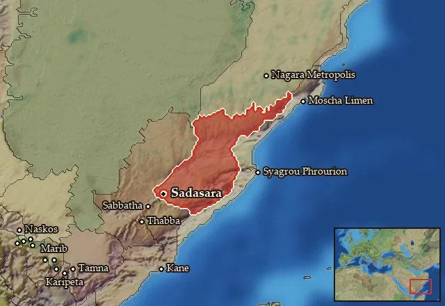 Map of Anatolike Chatramonitaia and its neighbours