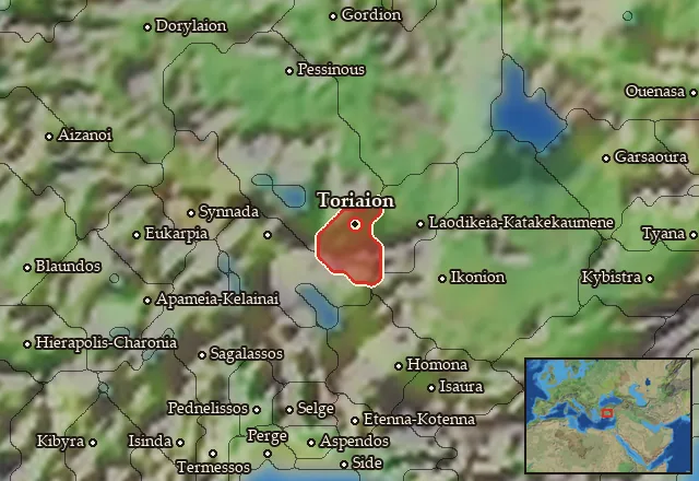 Map of Anatolike Phrygia and its neighbours