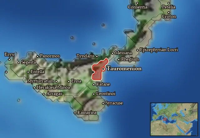 Map of Anatolike Sikelia and its neighbours