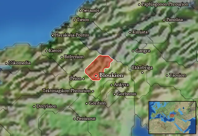 Map of Anatolike Tolistobogia and its neighbours