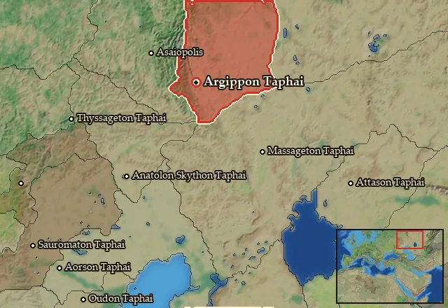 Map of Argippaia and its neighbours