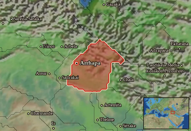 Map of Arrhapachitis and its neighbours