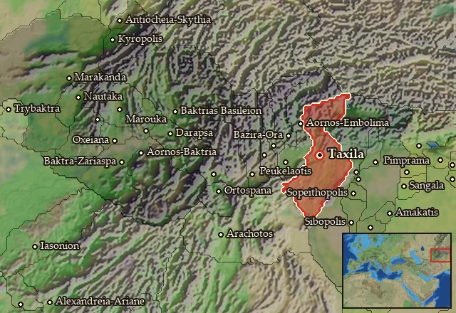 Map of Arsa and its neighbours