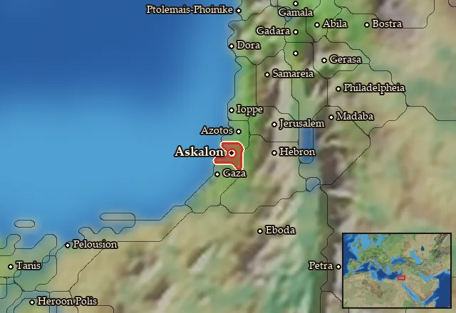 Map of Ashqalon and its neighbours