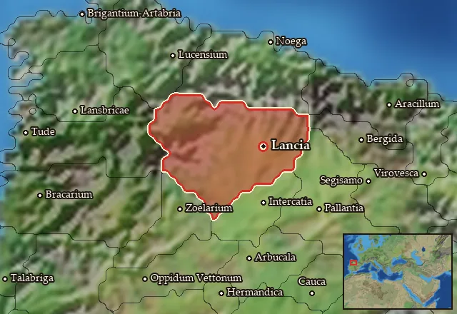 Map of Asturia and its neighbours