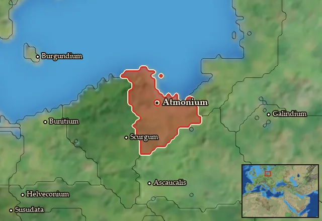 Map of Atmonia Vetus and its neighbours