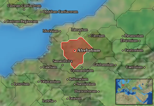 Map of Atrebatia and its neighbours
