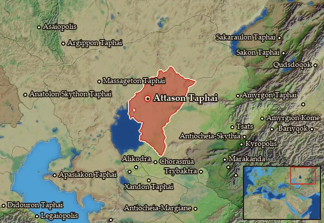 Map of Attasia and its neighbours