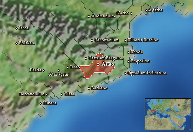 Map of Ausetania and its neighbours