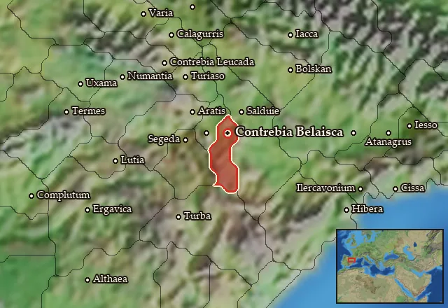 Map of Bellia Orientalis and its neighbours