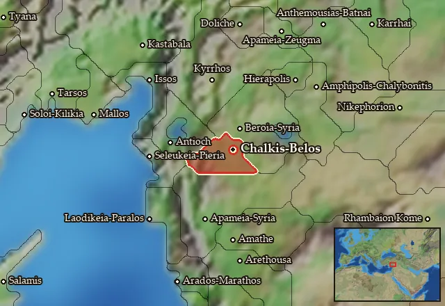 Map of Belos and its neighbours