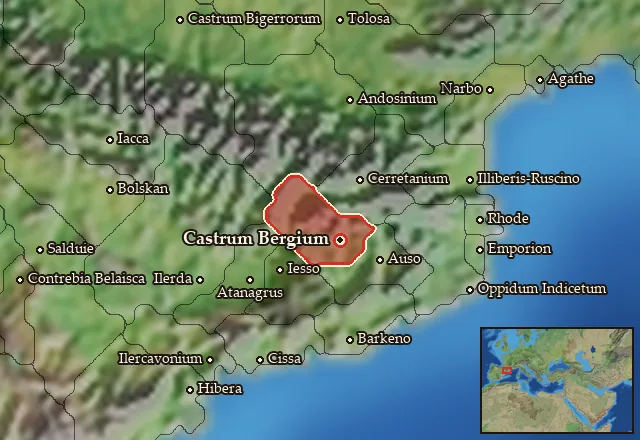 Map of Bergistania and its neighbours