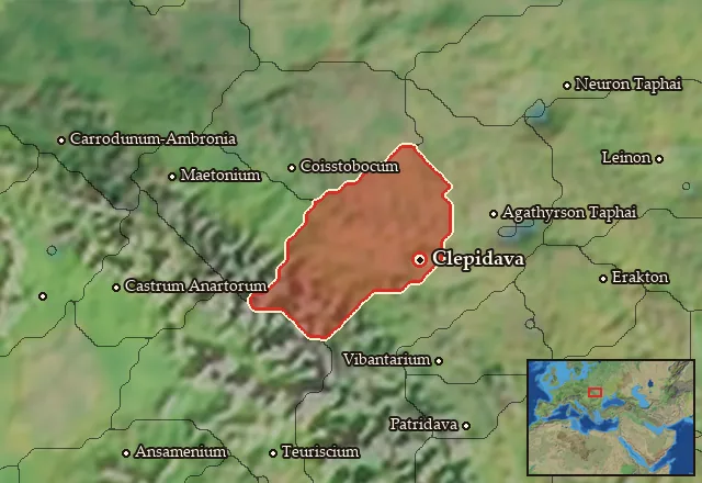 Map of Biessia and its neighbours