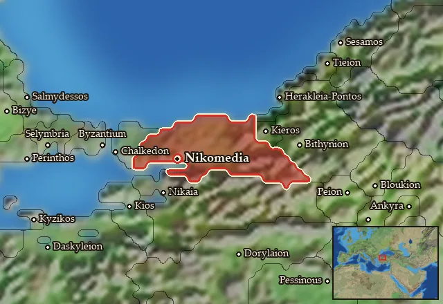 Map of Bithynia and its neighbours