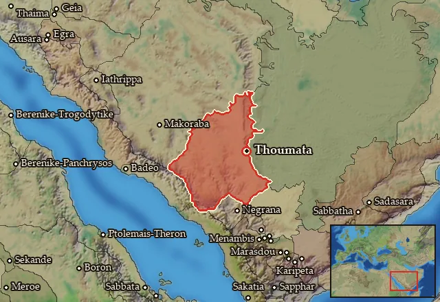 Map of Boreia Minaia and its neighbours