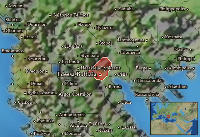Map of Bottiaia and its neighbours