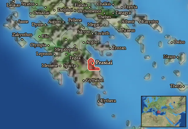 Map of Brasiai and its neighbours