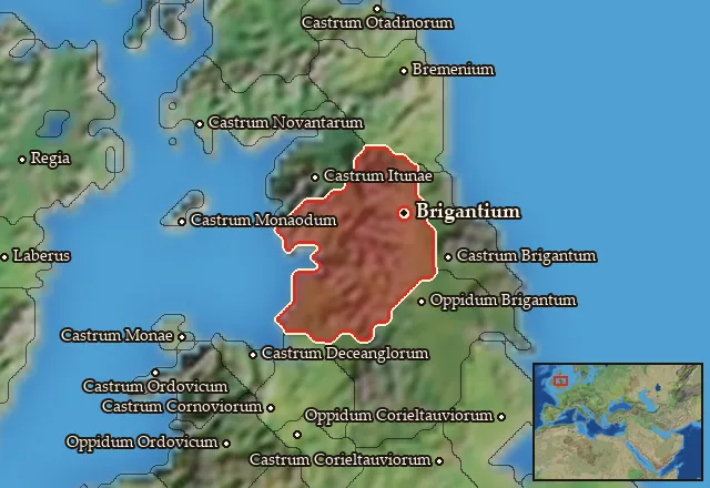 Map of Brigantia and its neighbours