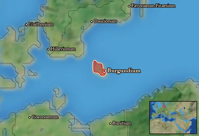 Map of Burgundia and its neighbours
