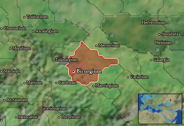 Map of Canninefatia Vetus and its neighbours