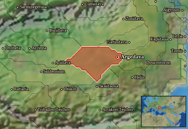 Map of Ceiagisia and its neighbours