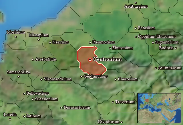 Map of Ceutronia-Levacia and its neighbours