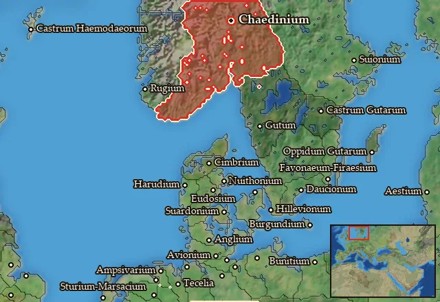 Map of Chaedinia and its neighbours