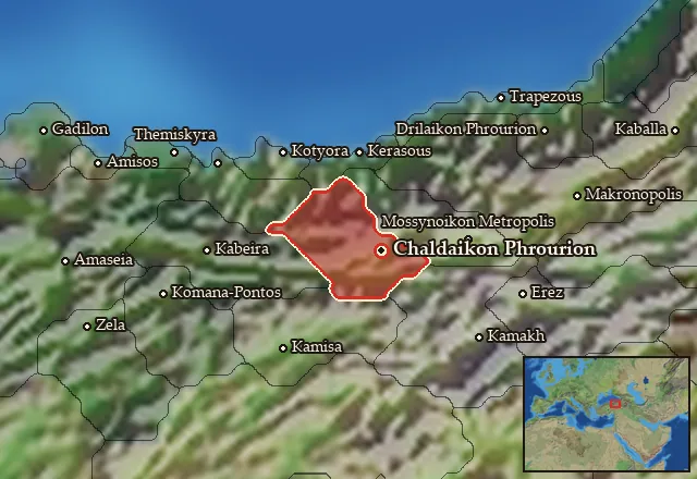 Map of Chaldaia-Pontos and its neighbours