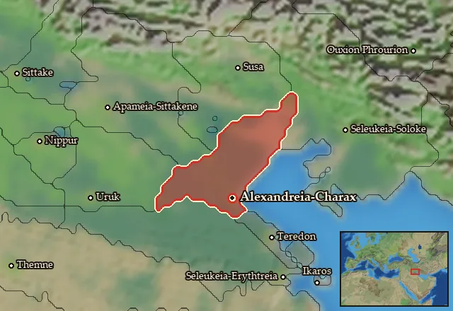 Map of Charakene and its neighbours