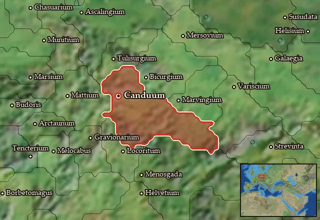 Map of Chattia and its neighbours