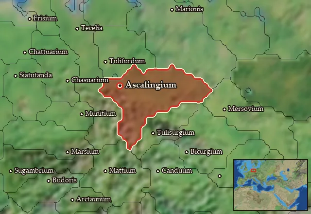 Map of Cheruscia and its neighbours