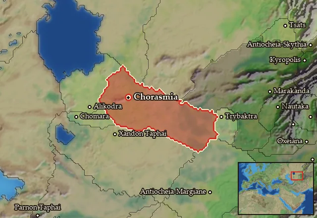 Map of Chorasmene and its neighbours