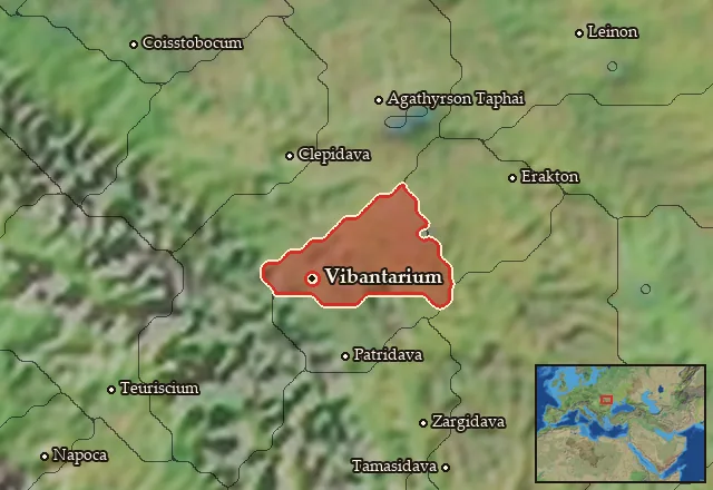 Map of Coisstobocia and its neighbours