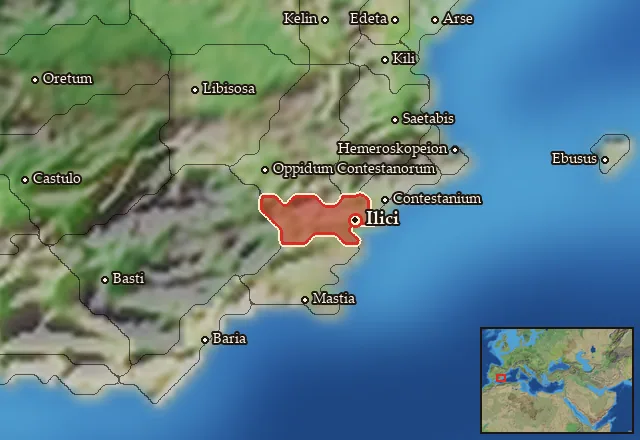 Map of Contestania Meridionalis and its neighbours