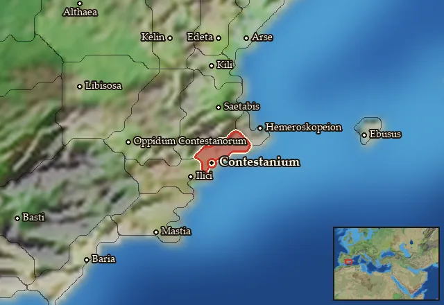 Map of Contestania Orientalis and its neighbours