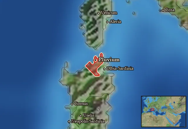 Map of Corsicosardinia and its neighbours