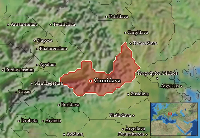 Map of Cotensia and its neighbours