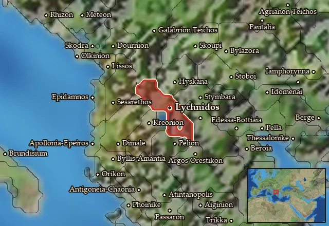 Map of Dassaretia and its neighbours
