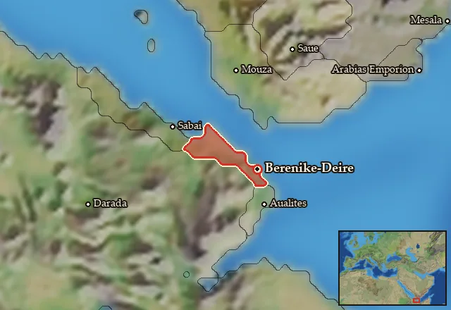 Map of Deire and its neighbours