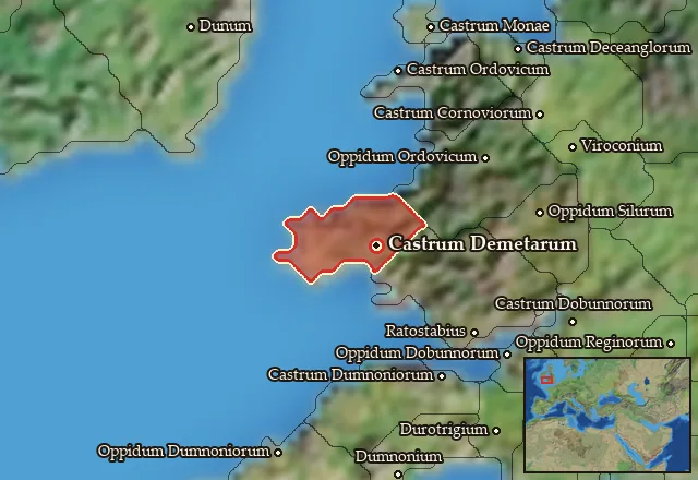 Map of Demetaea and its neighbours