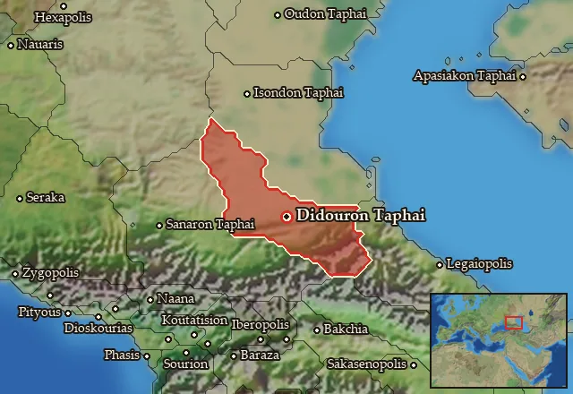 Map of Didouria-Touskia and its neighbours
