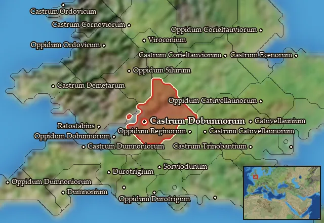 Map of Dobunnia and its neighbours
