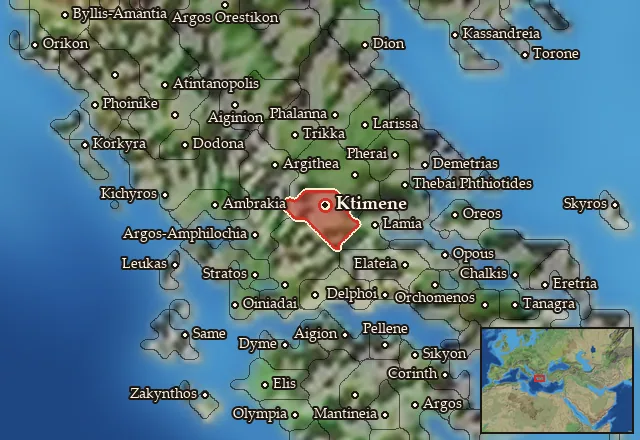Map of Dolopia-Oitaia and its neighbours